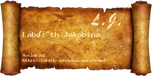 Labáth Jakobina névjegykártya